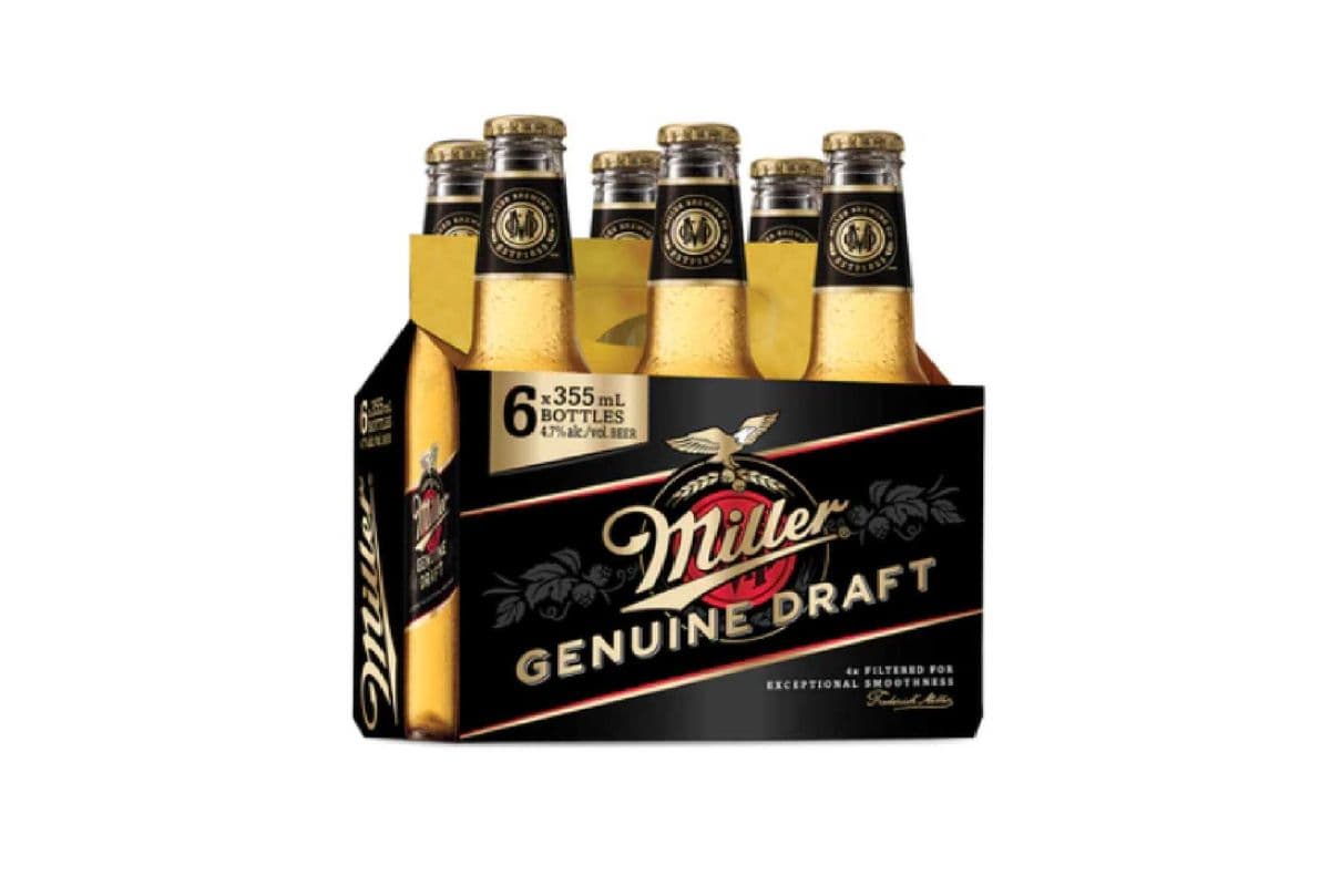 Miller Genuine Draft (6 x 355 ml Bottles)