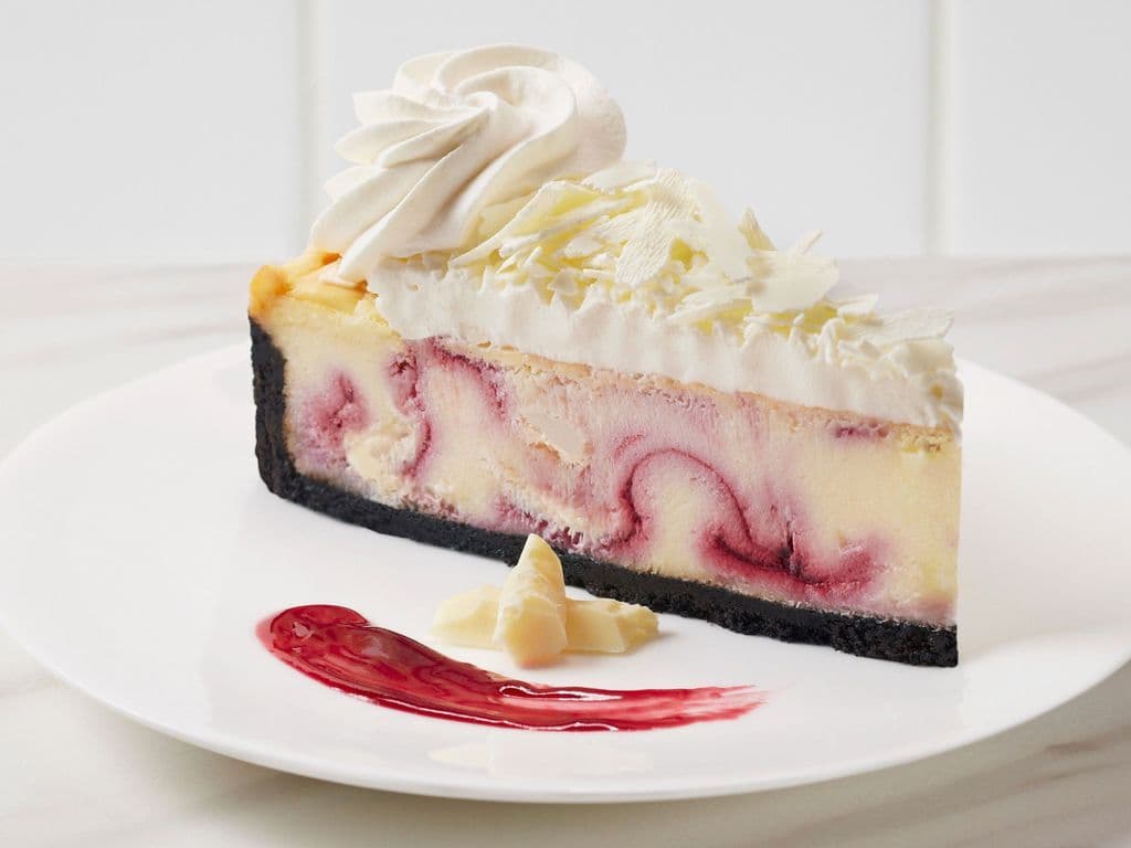 WHITE CHOCOLATE RASPBERRY CHEESECAKE