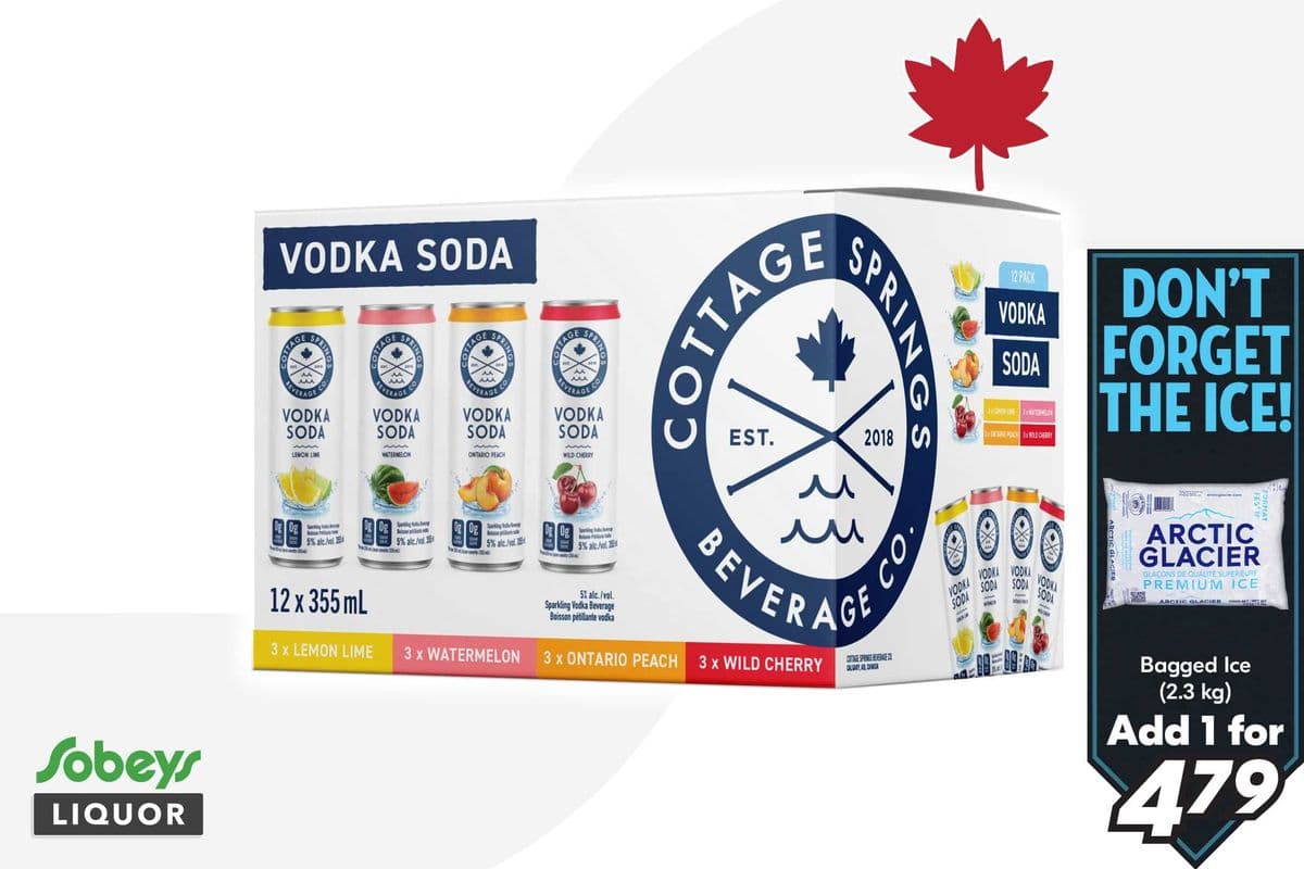 Cottage Springs Vodka Soda Mixed Pack (12 x 355 ml)