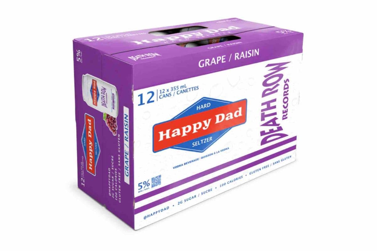 Happy Dad Hard Seltzer Grape (12 x 355mL Cans)