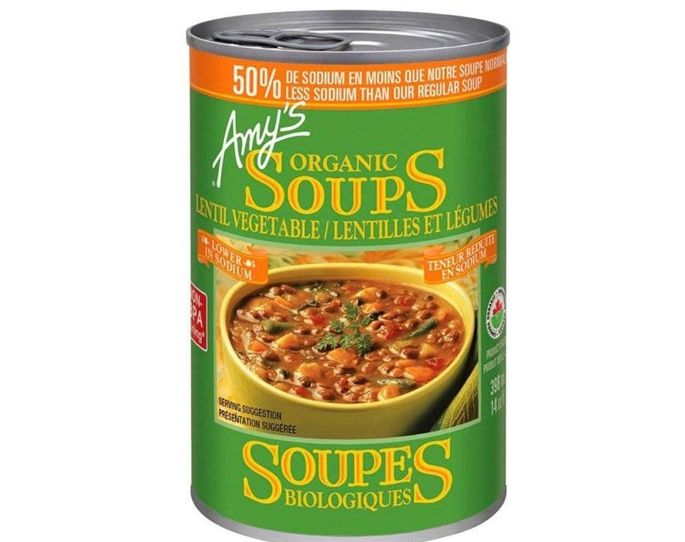 AMY'S LENTIL VEGETABLE SOUP 398ML