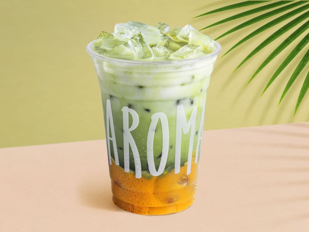 Iced Mango Matcha Latte