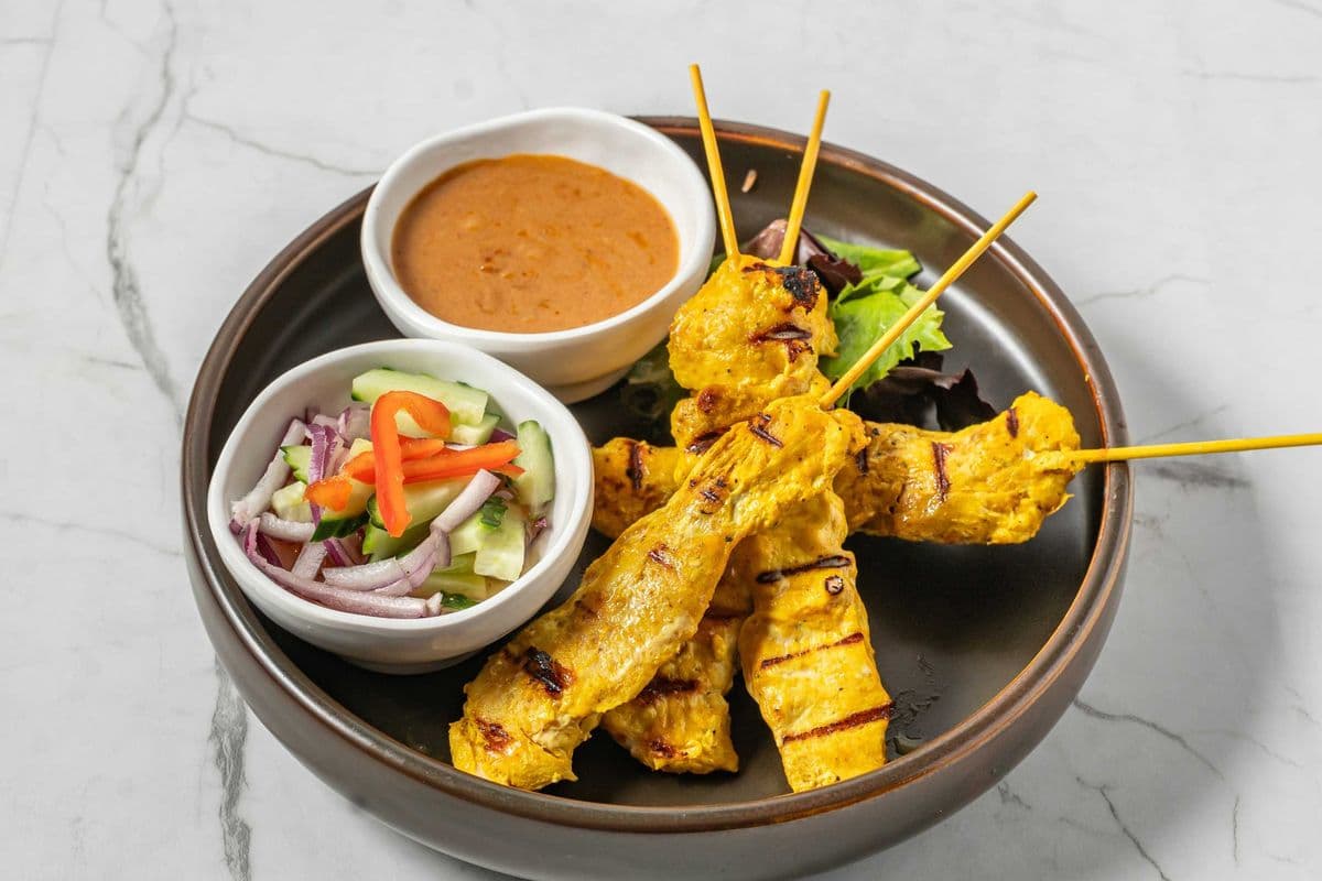 A5 - Chicken Satay Skewers | ไก่สะเต๊ะ (4pcs)