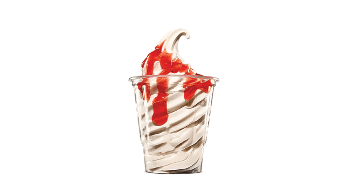 Coupe glacée aux fraises