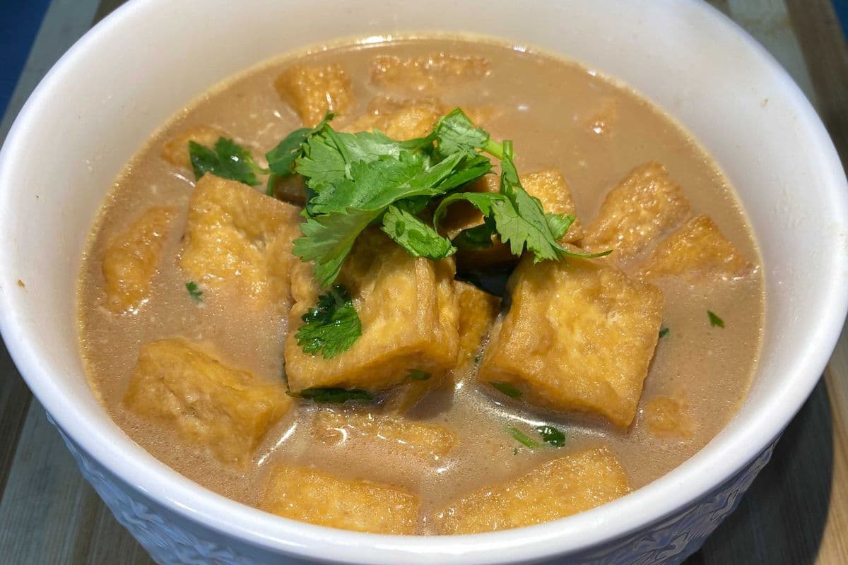 Traditional Beijing Fried Tofu Soup