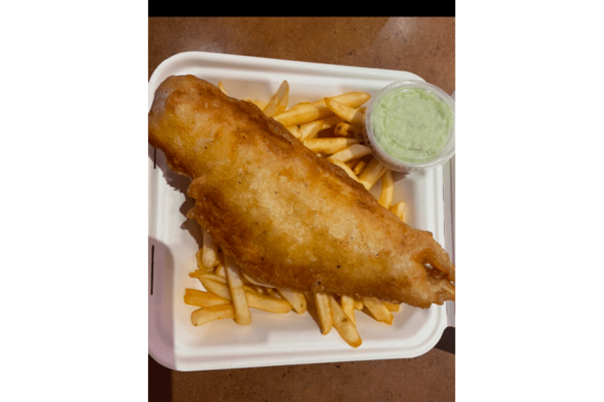 Haddock (1 pc), Chips, and Slaw