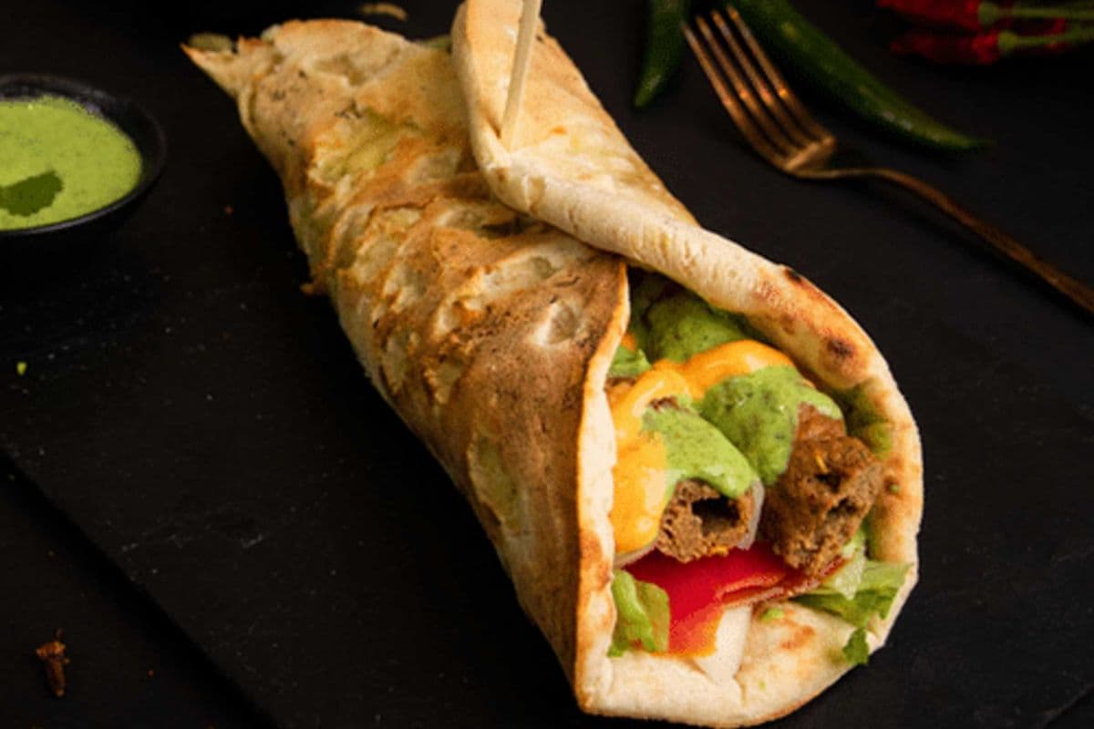 New Seekh Kebab Wrap and Papadum