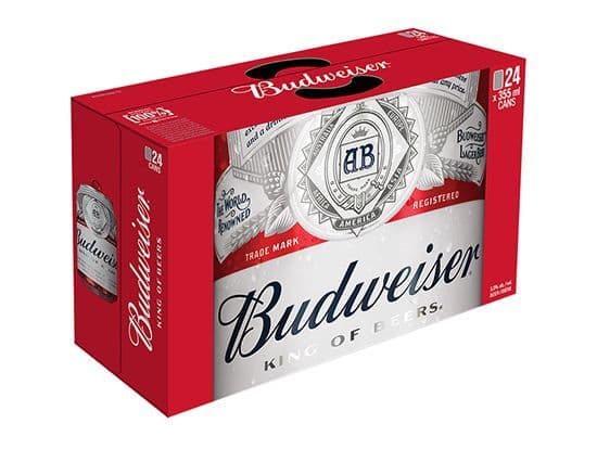 Budweiser 24can, 355mL domestic (5.0% ABV)
