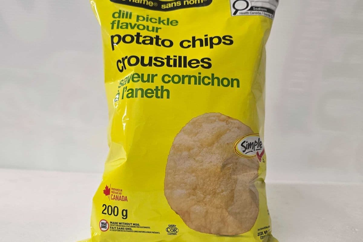 No name dill pickle flavour potato chips 200g