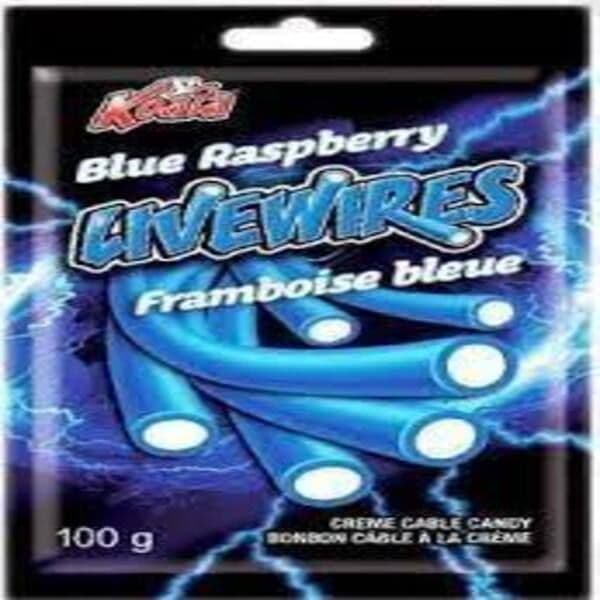 Koala Bonbon Cable a la Creme Framboises Bleue 100g/ Koala Creme Cable Candy Blue Raspberry100g
