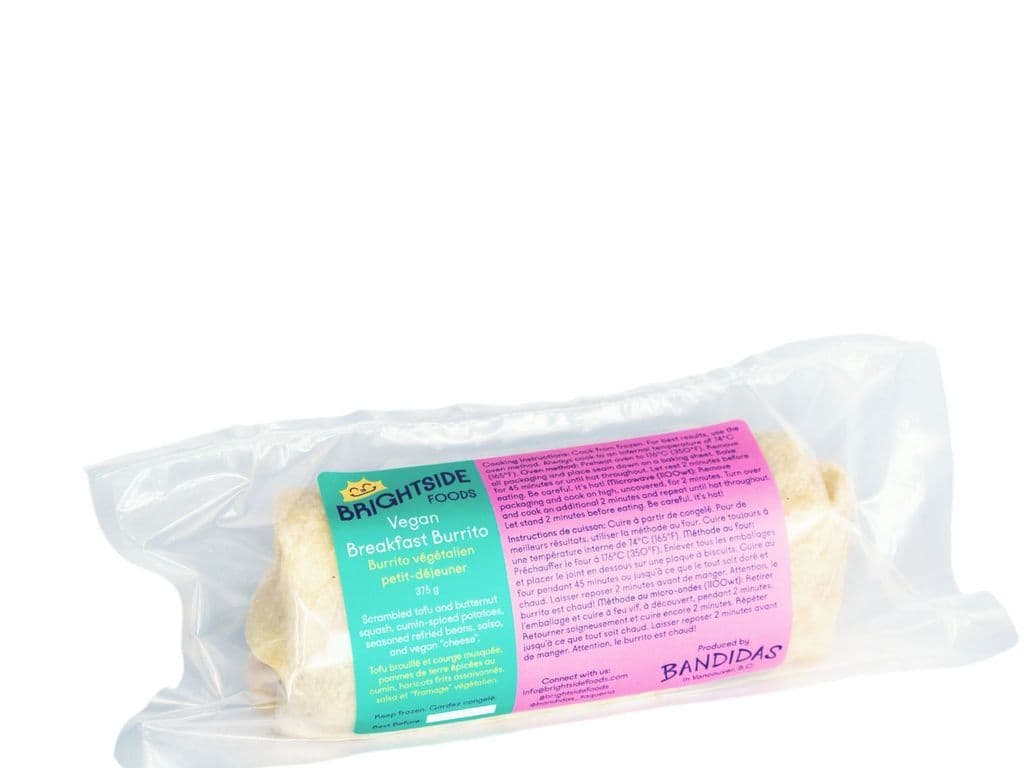 Brightside foods Vegan Breakfast Burrito 360g (frozen)