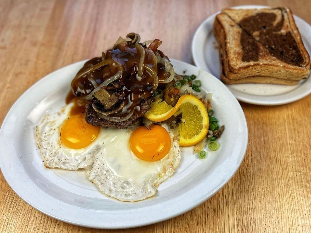 Hamburger Steak & Eggs