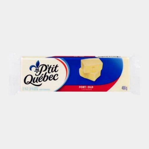 P'tit Quebec - Cheddar fort blanc (400g) / P'tit Quebec - Old White Cheddar (400g)