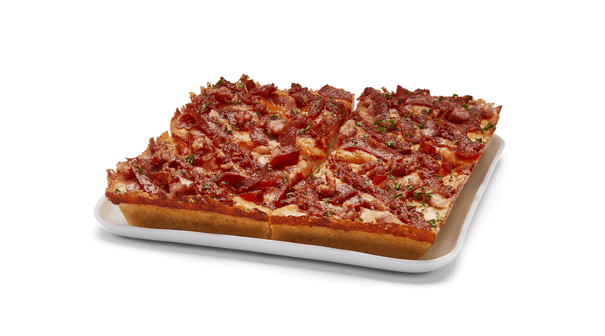 Loaded Pepperoni & Bacon Pizza - 8 x 8
