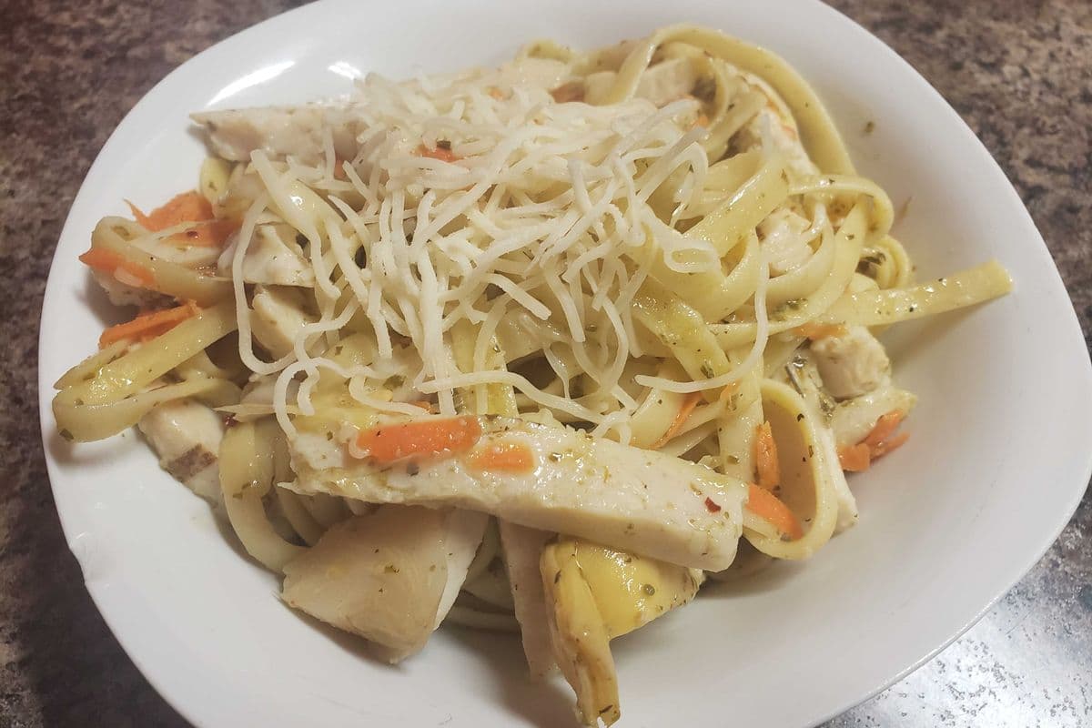 lemon chicken artichoke fettuccine