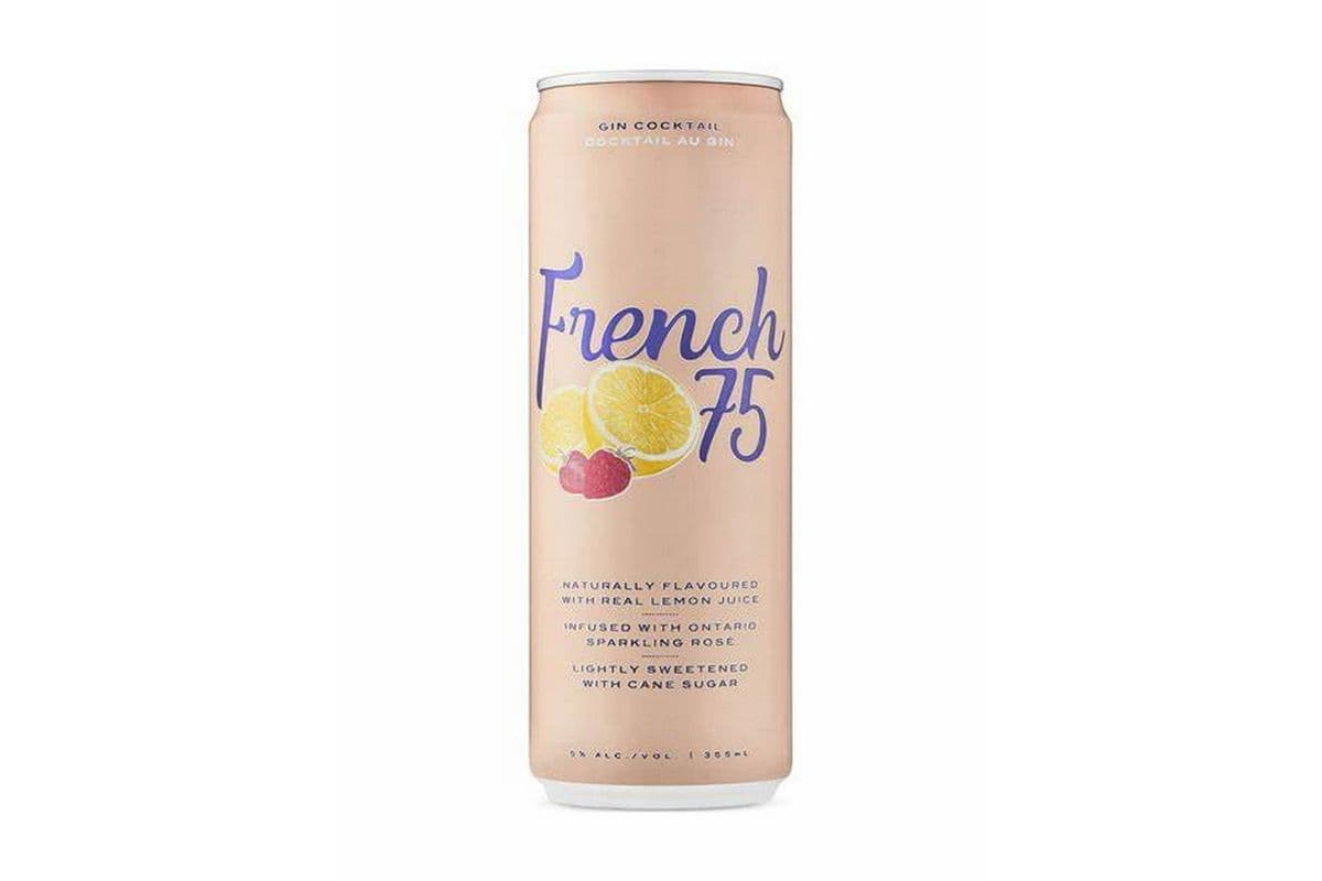 French 75 Gin Cocktail Lemon Flavour (1 x 355 ml)