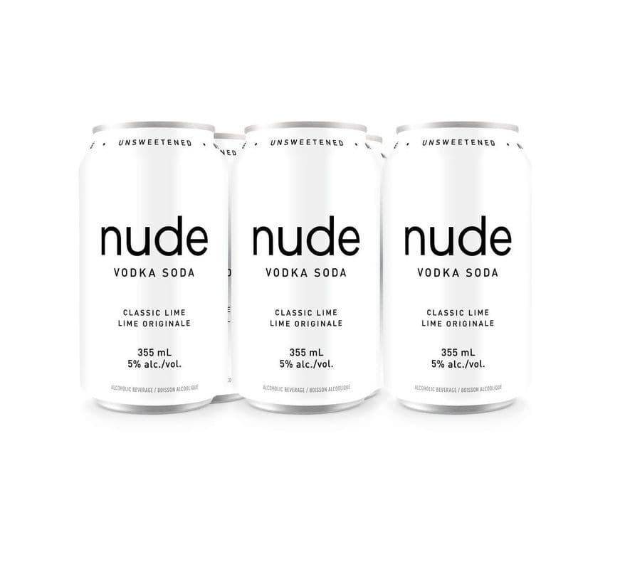 Nude Vodka Soda Classic Lime (6 Cans) (6 x 355ml cans)