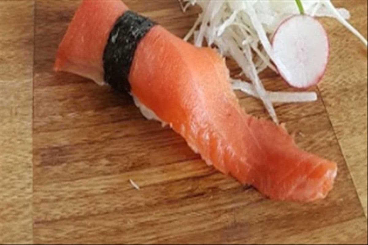 Smoke Salmon Nigiri Sushi