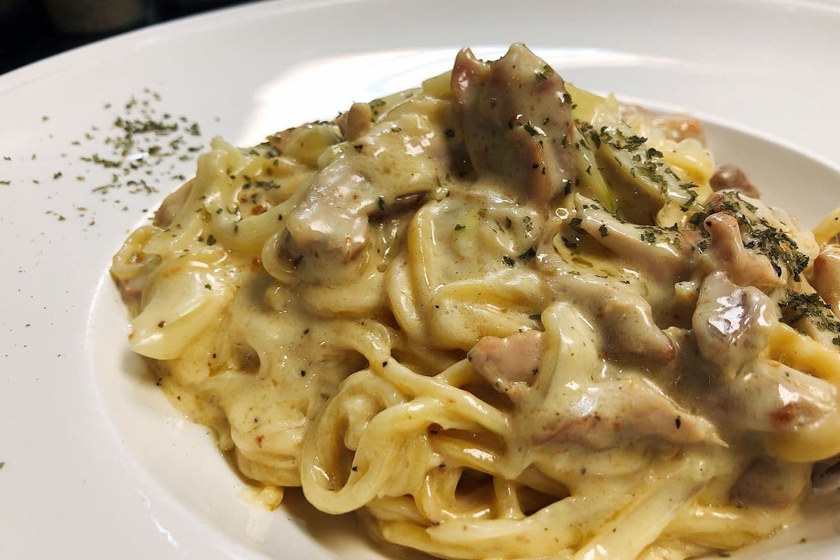 !!Creamy Chicken Yaki Udon (Thick)