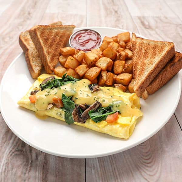 SPINACH & SWISS CHEESE OMELETTE
