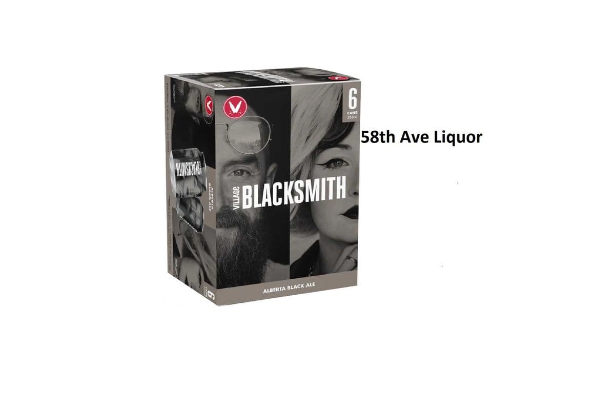 VILLAGE BLACKSMITH ALBERTA BLACK ALE 6 CANS (1 x 6x355ML)