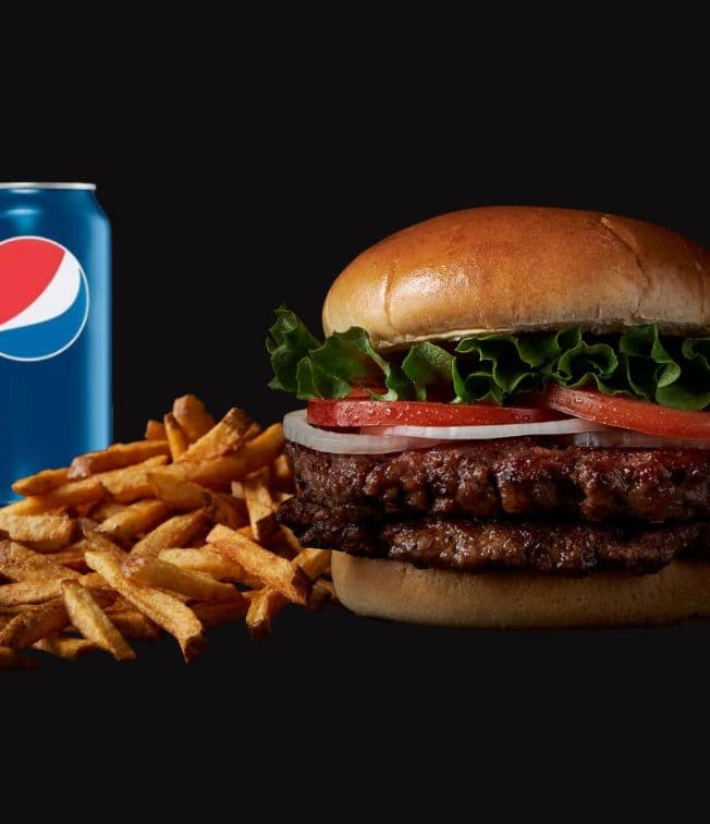 DOUBLE IMPOSSIBLE BURGER COMBO CALS 1040 - 2040