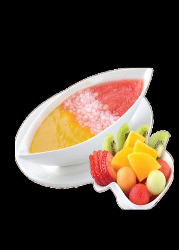 T5. Sago in Two Different Juice with Mixed Fruit