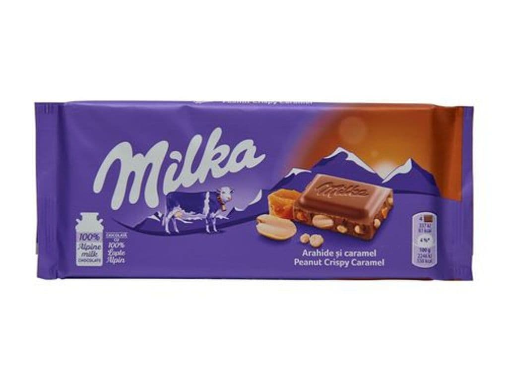 MILKA CHOCOLATE CRISPY CARAMEL 90G