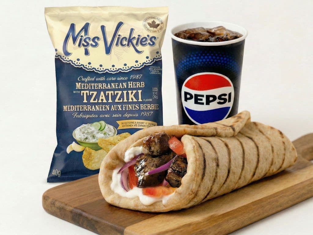 Pork Souvlaki Pita Combo