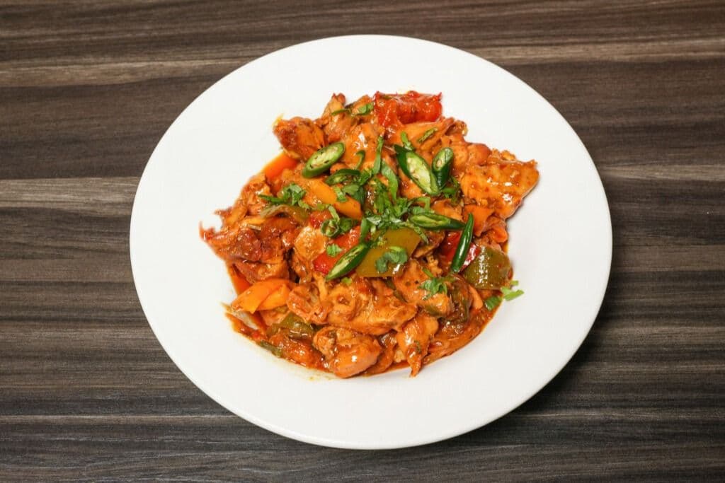 Chilli Chicken with Naan