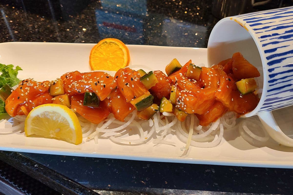 Spicy Salmon Sashimi
