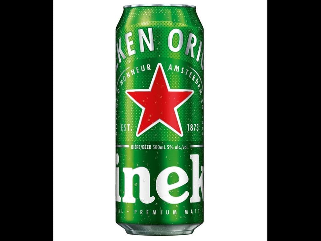 Heineken (2 X 500 ml Cans), 5.0% ABV, Deposit $0.20 - Beer