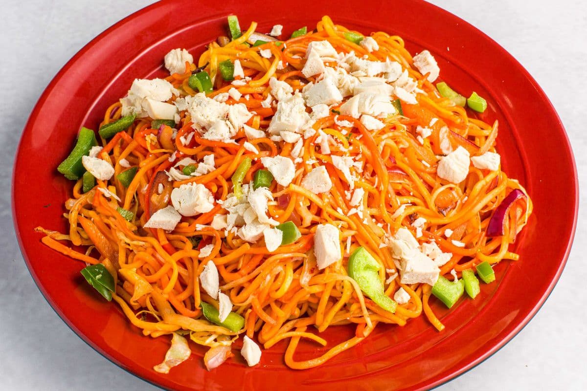 Manchurian Chicken Chow Mein Noodles