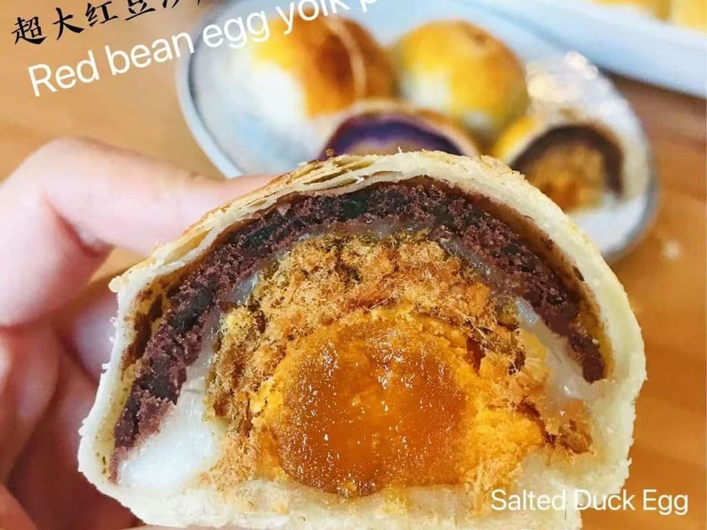 LOCALLY MADE FRESH EGG YOLK PASTRY RED BEAN