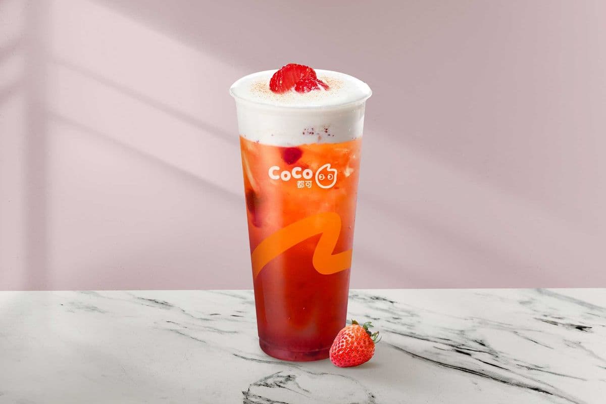 Strawberry Black Tea Macchiato