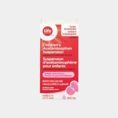 Life Brand Suspension d'acétaminophène pour enfants (100mL) / Life Brand Children's Acetaminophen Suspension (100mL)