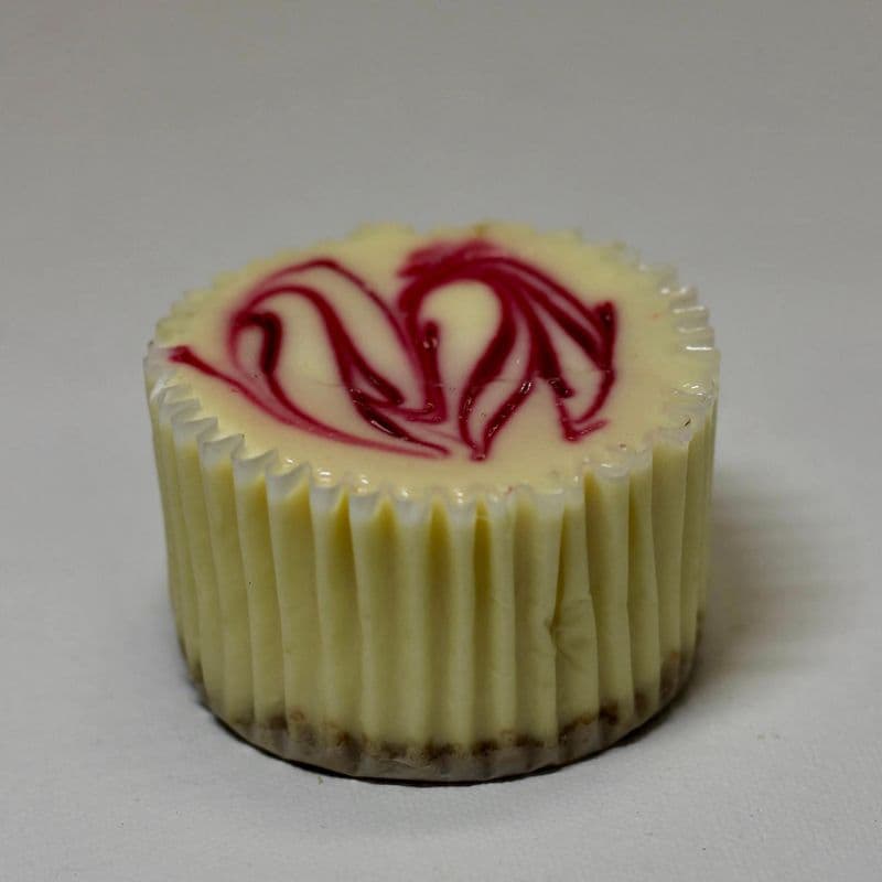 2" White Chocolate Raspberry Cheesecake