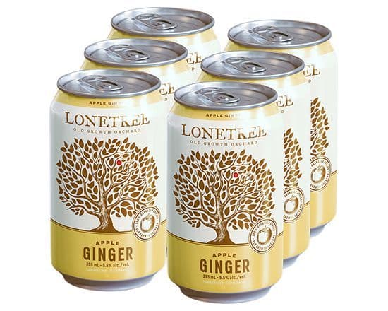 Lonetree Cider Co. Ginger Apple, 6 x 355 ml
