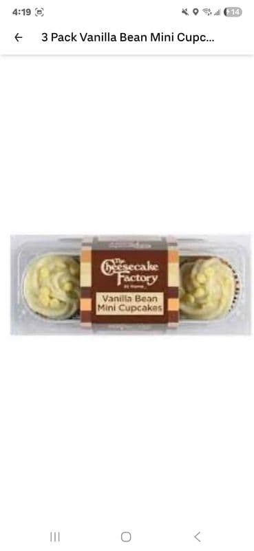 3 Pack Vanilla Bean Mini Cupcakes