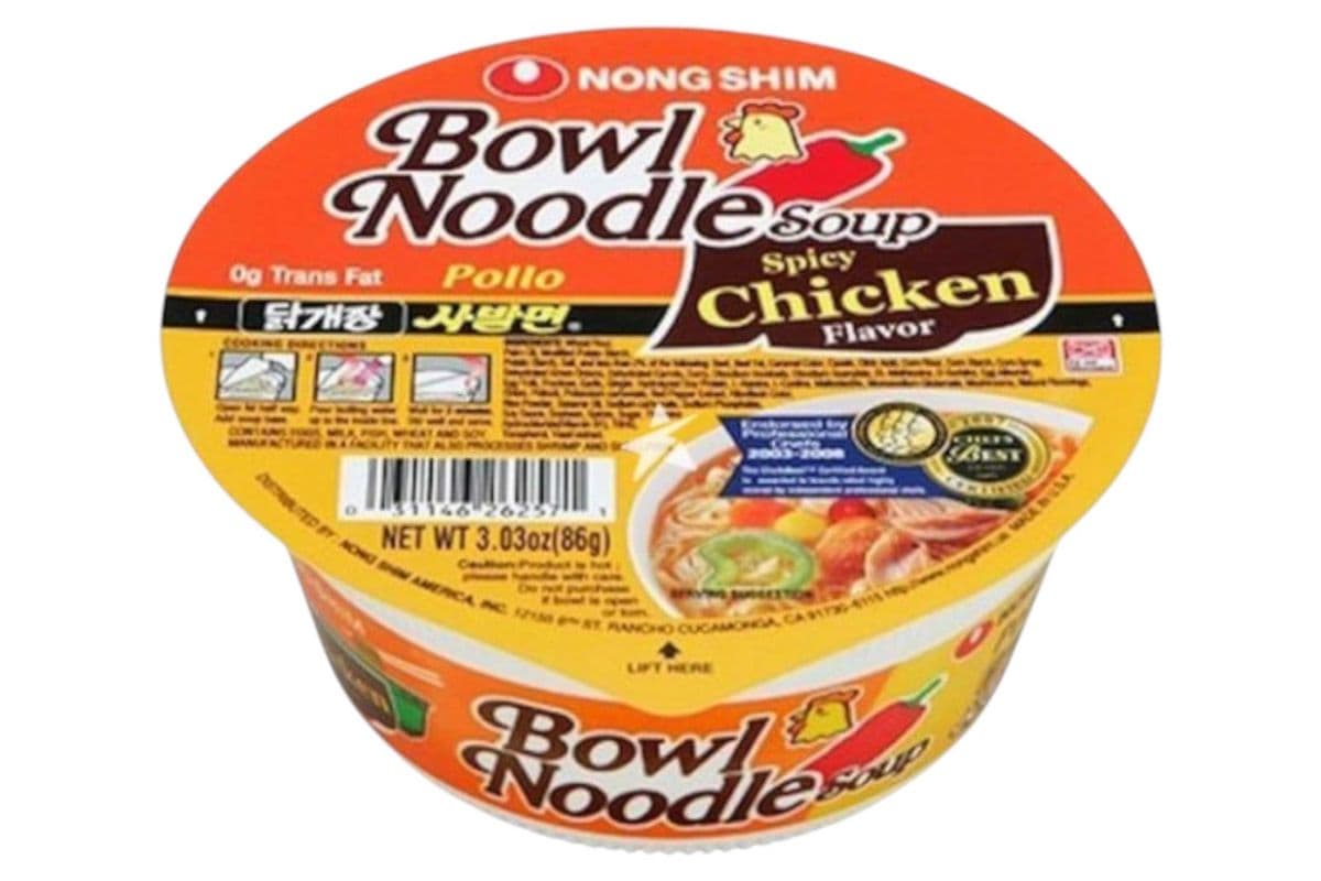 Nongshim Spicy Chicken Flavour Bowl Noodles (86gm) (360 Cal)