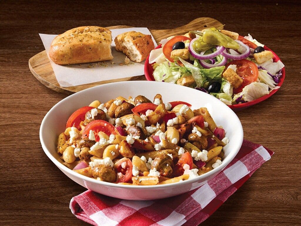 Triple Garlic Penne with Goat Cheese