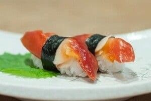 Hokkigai Cooked Fish Nigiri Sushi