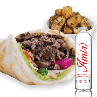 Trio de pita au shawarma