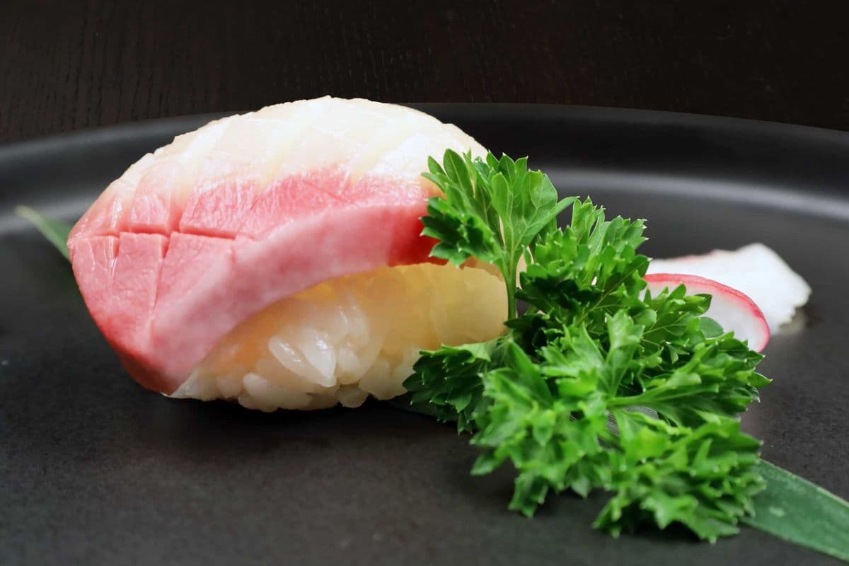 Hamachi Raw Fish Nigiri Sushi