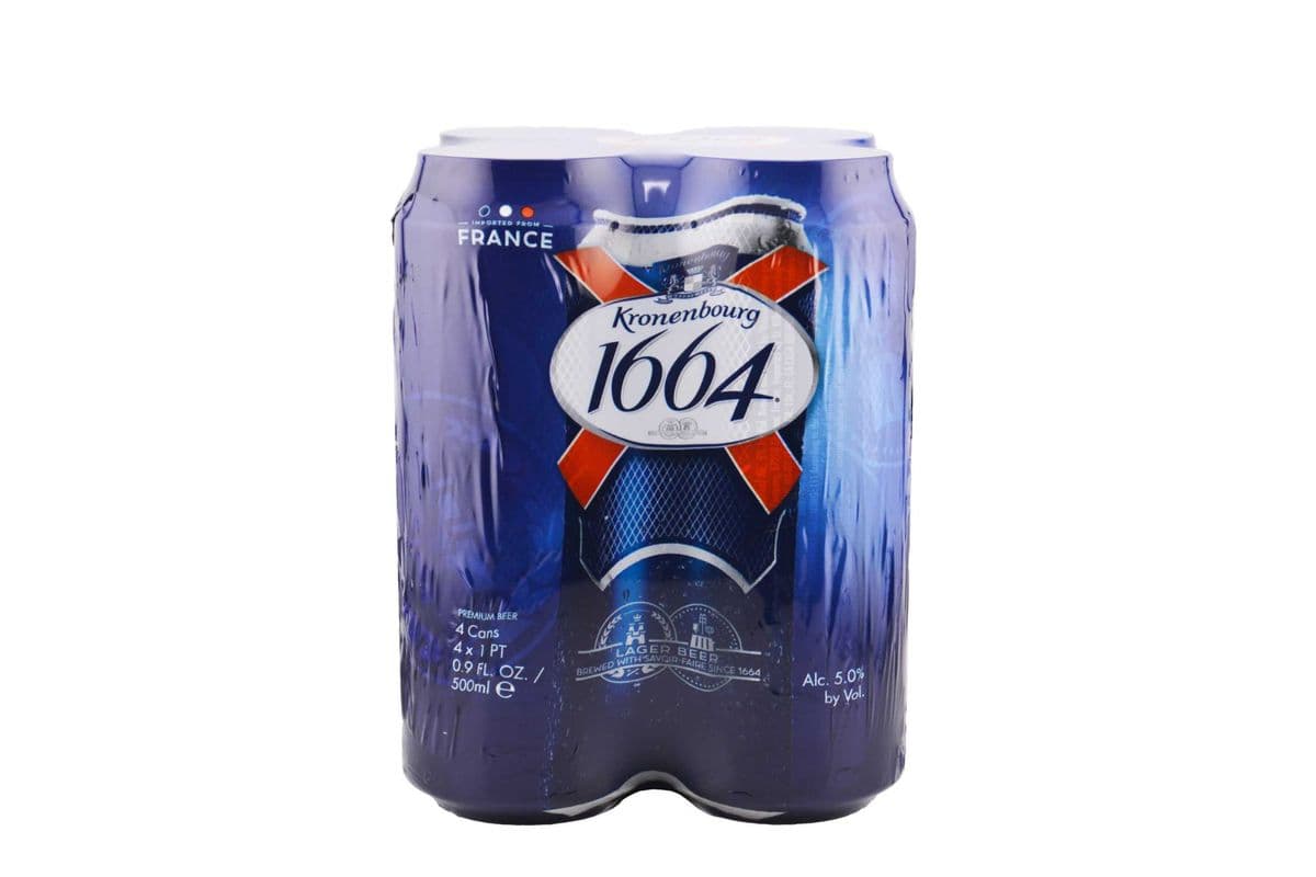 Kronenbourg 1664 Lager Pale Lager, France (4 Cans) (4 x 500ml)