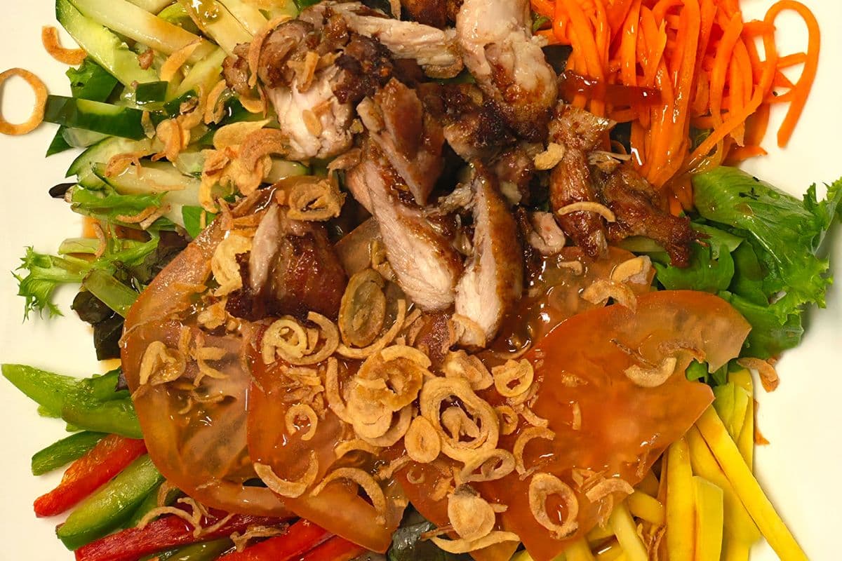 21. Mixed Salad with Crispy Chicken