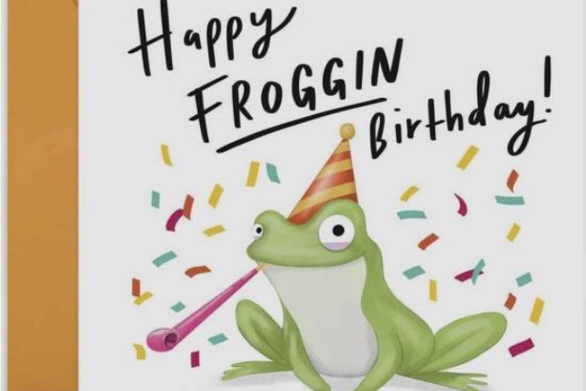 'Happy Froggin Birthday' Greeting Card