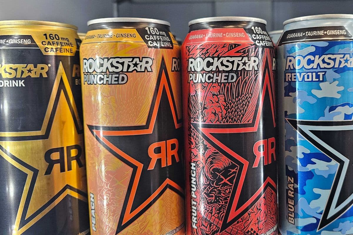 Peach energy drink rock star (1x 473ml can)