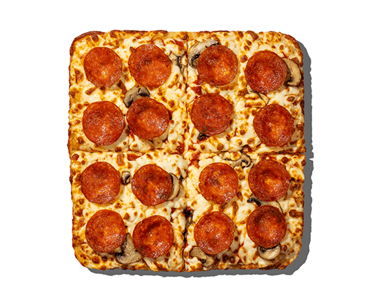 Pepperoni and Mushroom Pan Pizza