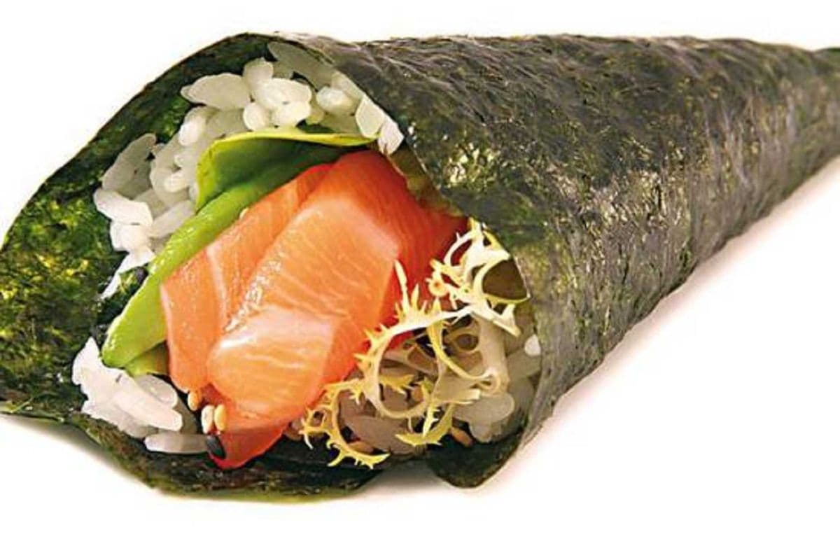 Salmon and Avocado Hand Roll
